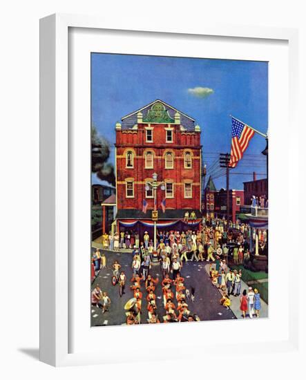 "Independence Parade," July 7, 1945-John Falter-Framed Giclee Print