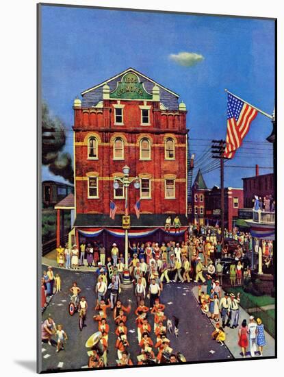 "Independence Parade," July 7, 1945-John Falter-Mounted Giclee Print