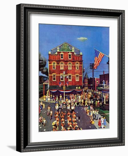 "Independence Parade," July 7, 1945-John Falter-Framed Giclee Print