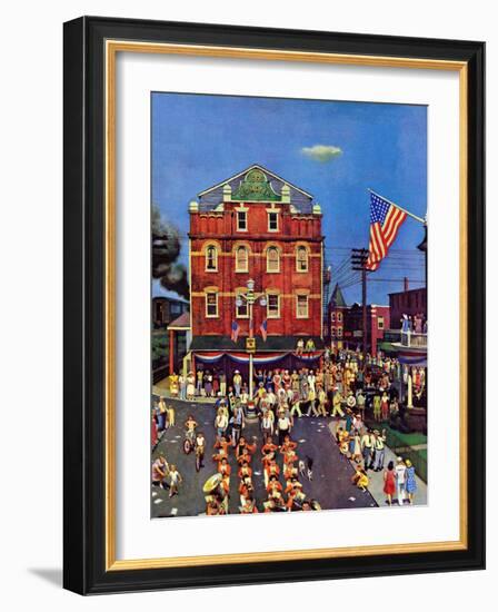 "Independence Parade," July 7, 1945-John Falter-Framed Giclee Print