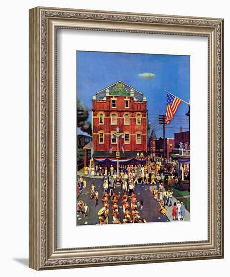 "Independence Parade," July 7, 1945-John Falter-Framed Giclee Print