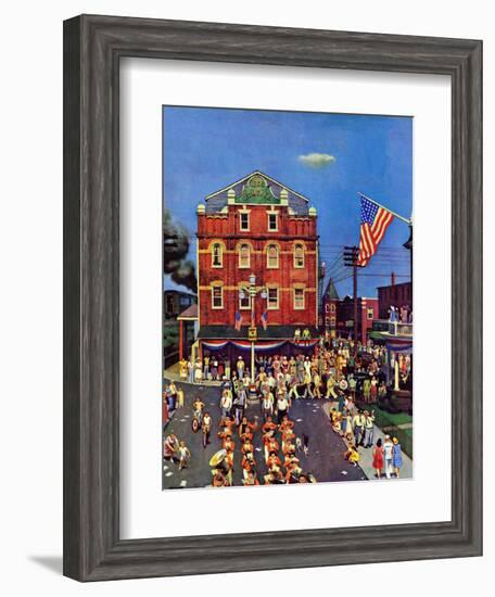 "Independence Parade," July 7, 1945-John Falter-Framed Giclee Print