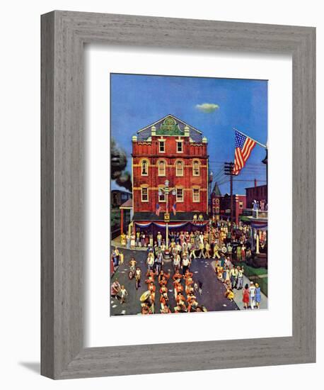 "Independence Parade," July 7, 1945-John Falter-Framed Giclee Print