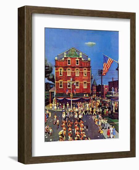 "Independence Parade," July 7, 1945-John Falter-Framed Giclee Print