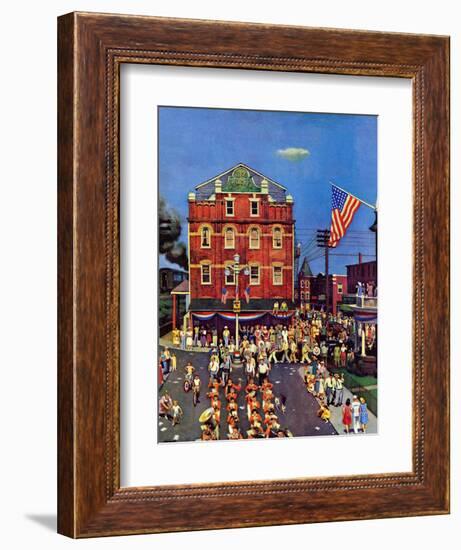 "Independence Parade," July 7, 1945-John Falter-Framed Giclee Print