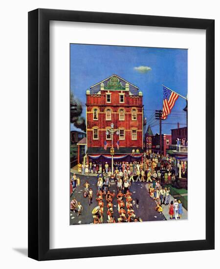 "Independence Parade," July 7, 1945-John Falter-Framed Giclee Print