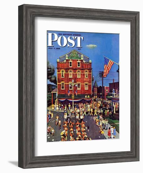 "Independence Parade," Saturday Evening Post Cover, July 7, 1945-John Falter-Framed Giclee Print