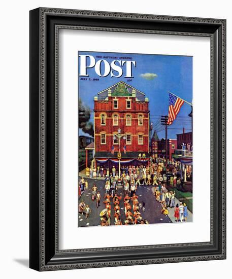 "Independence Parade," Saturday Evening Post Cover, July 7, 1945-John Falter-Framed Giclee Print