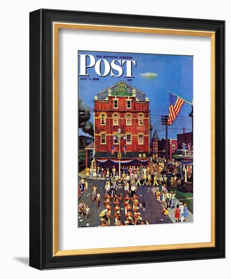 "Independence Parade," Saturday Evening Post Cover, July 7, 1945-John Falter-Framed Giclee Print