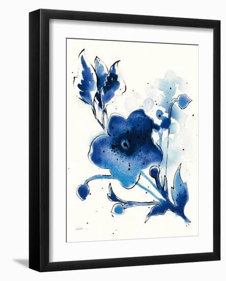 Independent Blooms Blue II-Shirley Novak-Framed Art Print