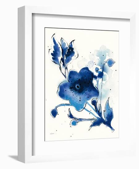 Independent Blooms Blue II-Shirley Novak-Framed Art Print