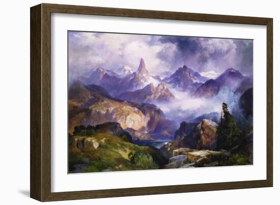 Index Peak, Yellowstone National Park, 1914-Thomas Moran-Framed Giclee Print