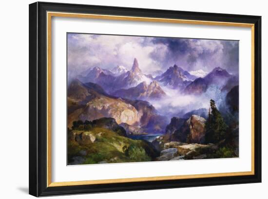 Index Peak, Yellowstone National Park, 1914-Thomas Moran-Framed Giclee Print