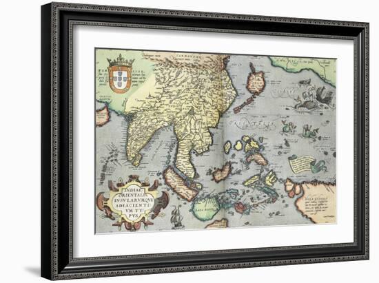 India, 1592-Abraham Ortelius-Framed Giclee Print