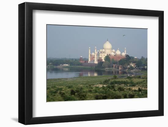 India, Agra. Taj Mahal from the Red Fort of Agra. Sandstone Fortress-Cindy Miller Hopkins-Framed Photographic Print