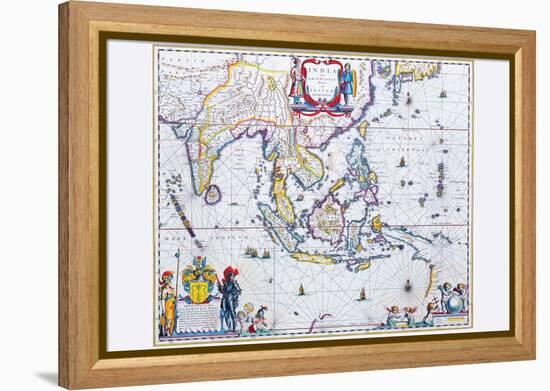 India and Southeast Asia-Willem Janszoon Blaeu-Framed Stretched Canvas
