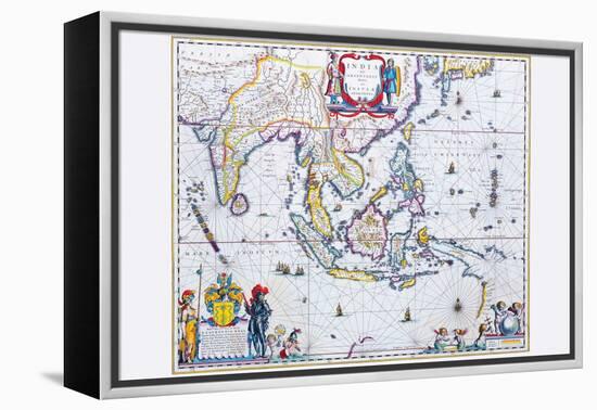 India and Southeast Asia-Willem Janszoon Blaeu-Framed Stretched Canvas