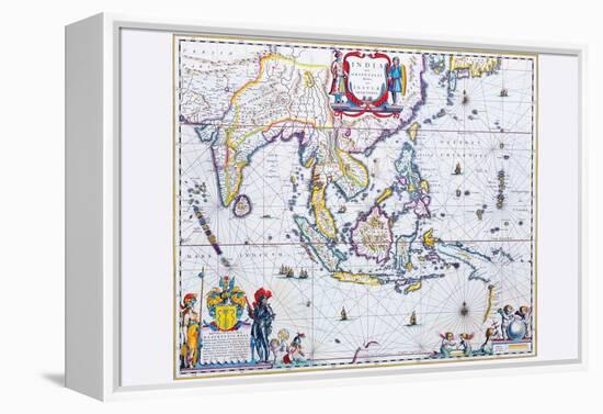 India and Southeast Asia-Willem Janszoon Blaeu-Framed Stretched Canvas