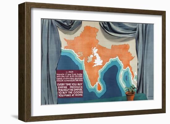 India and the British Isles Drawn to the Same Scale-Keith Henderson-Framed Giclee Print