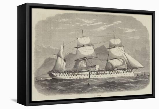 India and the Prince of Wales, HMS Serapis-Edwin Weedon-Framed Premier Image Canvas