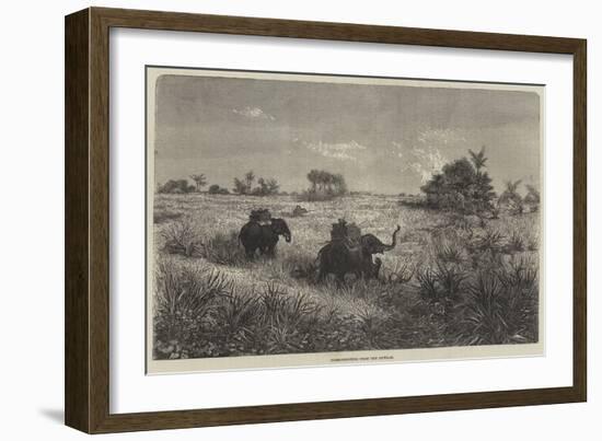 India and the Prince of Wales, Tiger-Shooting from the Howdah-Frederic Theodore Lix-Framed Giclee Print