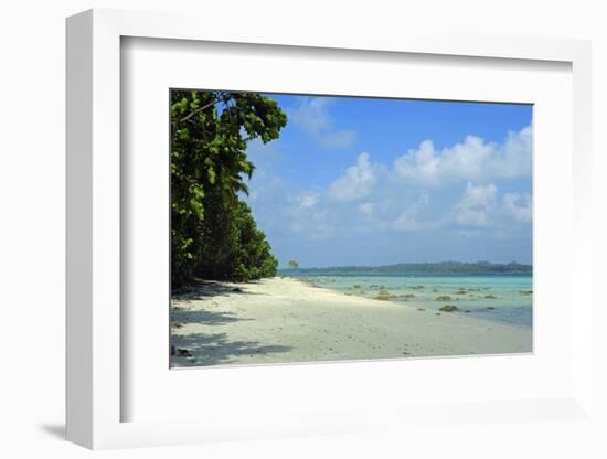 India, Andaman Islands, Havelock, White Sand Beach at Low Tide-Anthony Asael-Framed Photographic Print