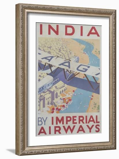 India by Imperial Airways Poster-null-Framed Giclee Print