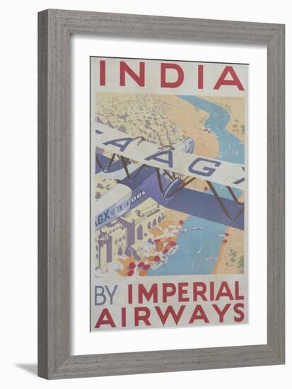 India by Imperial Airways Poster-null-Framed Giclee Print