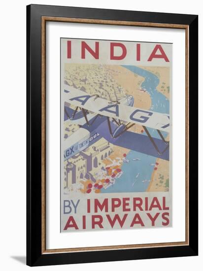 India by Imperial Airways Poster-null-Framed Giclee Print