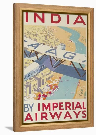 India by Imperial Airways-null-Framed Stretched Canvas