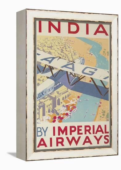 India by Imperial Airways-null-Framed Stretched Canvas