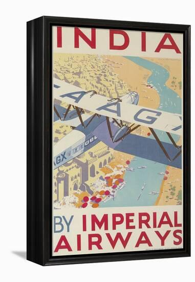 India by Imperial Airways-null-Framed Stretched Canvas