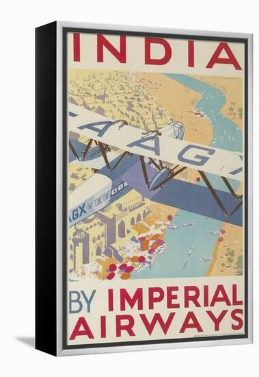 India by Imperial Airways-null-Framed Stretched Canvas