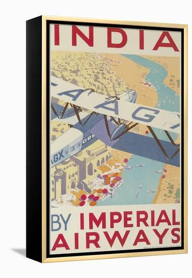 India by Imperial Airways-null-Framed Stretched Canvas