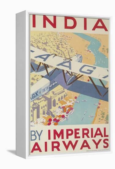 India by Imperial Airways-null-Framed Stretched Canvas