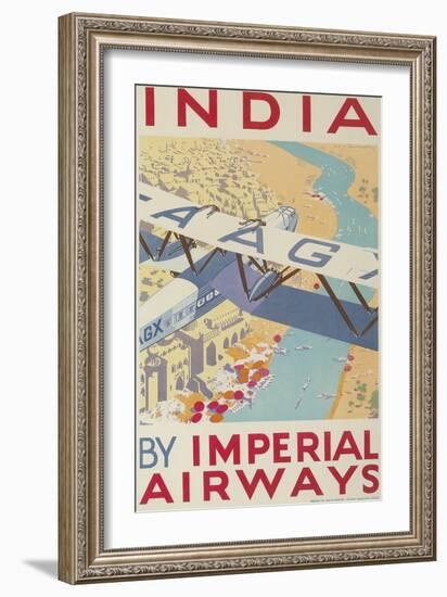 India by Imperial Airways-null-Framed Art Print