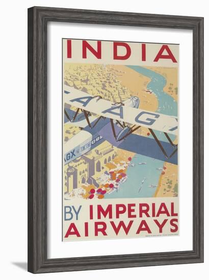 India by Imperial Airways-null-Framed Art Print