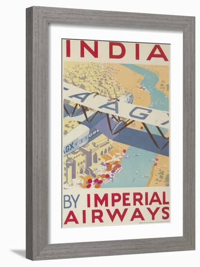 India by Imperial Airways-null-Framed Art Print