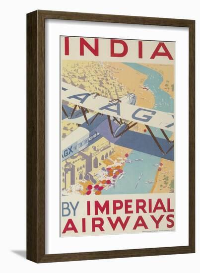 India by Imperial Airways-null-Framed Art Print