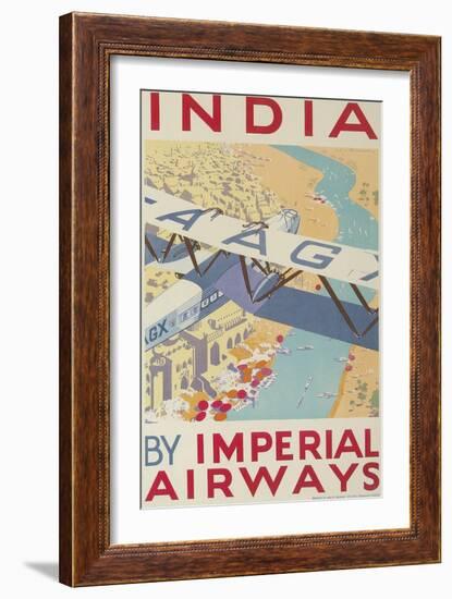 India by Imperial Airways-null-Framed Art Print