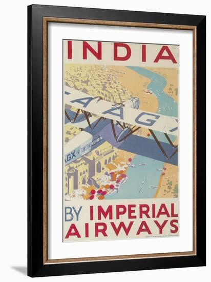 India by Imperial Airways-null-Framed Art Print