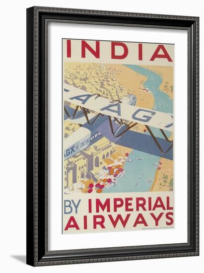 India by Imperial Airways-null-Framed Art Print
