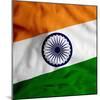 India Cloth Flag-Graphic Design Resources-Mounted Art Print