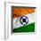 India Cloth Flag-Graphic Design Resources-Framed Art Print