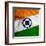 India Cloth Flag-Graphic Design Resources-Framed Art Print