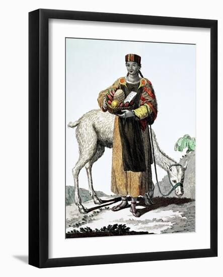 India Del Perú, Colección de Trajes, 1777, Grabado, Colección Privada, Francia-Juan de la Cruz Cano y Olmedilla-Framed Giclee Print