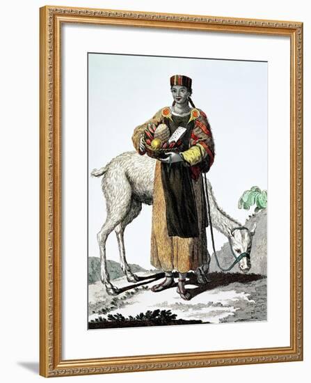 India Del Perú, Colección de Trajes, 1777, Grabado, Colección Privada, Francia-Juan de la Cruz Cano y Olmedilla-Framed Giclee Print