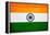 India Flag Design with Wood Patterning - Flags of the World Series-Philippe Hugonnard-Framed Stretched Canvas