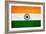 India Flag Design with Wood Patterning - Flags of the World Series-Philippe Hugonnard-Framed Art Print