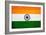 India Flag Design with Wood Patterning - Flags of the World Series-Philippe Hugonnard-Framed Art Print